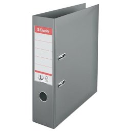 ESSELTE Iratrendező, 75 mm, A4, PP, élvédő sínnel, ESSELTE "Standard", szürke