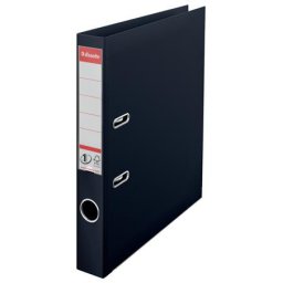 ESSELTE Iratrendező, 50 mm, A4, PP, élvédő sínnel, ESSELTE "Standard", Vivida fekete