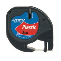 DYMO Feliratozógép szalag, 12 mm x 4 m, DYMO "Letratag", piros