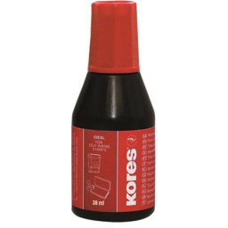 KORES Bélyegzőfesték, 28 ml, KORES, piros