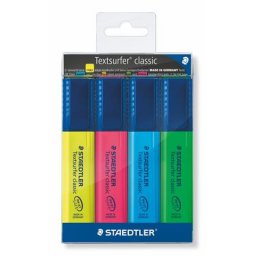 STAEDTLER Szövegkiemelő készlet, 1-5 mm, STAEDTLER "Textsurfer Classic 364", 4 különböző szín