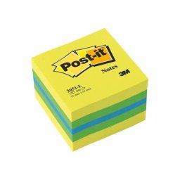 3M POSTIT Öntapadó jegyzettömb, 51x51 mm, 400 lap, 3M POSTIT, lime