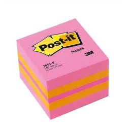 3M POSTIT Öntapadó jegyzettömb, 51x51 mm, 400 lap, 3M POSTIT, pink