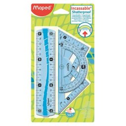 MAPED Vonalzókészlet, kicsi, műanyag, hajlítható, 4 darabos, MAPED "Flex"
