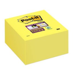 3M POSTIT Öntapadó jegyzettömb, 76x76 mm, 350 lap, 3M POSTIT "Super Sticky", sárga