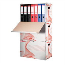 ESSELTE Archiválókonténer, karton, előre nyíló, iratrendezőnek, ESSELTE "Standard", fehér