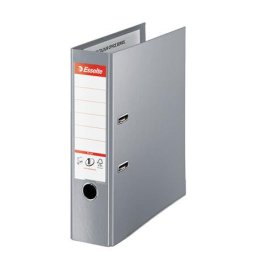 ESSELTE Iratrendező, 80 mm, A4, PP, élvédő sínnel, ESSELTE "Standard Plus", szürke