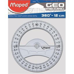 MAPED Szögmérő, műanyag, 360°, MAPED "Geometric"