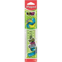 MAPED Vonalzó, műanyag, törhetetlen, 15 cm, MAPED "Twist'n Flex"
