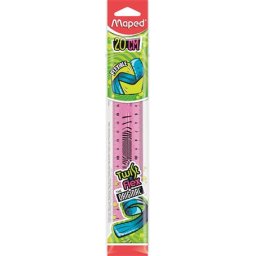 MAPED Vonalzó, műanyag, törhetetlen, 20 cm, MAPED "Twist'n Flex"