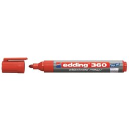EDDING Tábla- és flipchart marker, 1,5-3 mm, kúpos, EDDING "360", piros