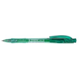 STABILO Golyóstoll, 0,38 mm, nyomógombos, STABILO "Liner 308", zöld