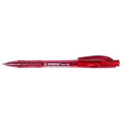 STABILO Golyóstoll, 0,38 mm, nyomógombos, STABILO "Liner 308", piros