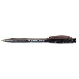 STABILO Golyóstoll, 0,38 mm, nyomógombos, STABILO "Liner 308", fekete