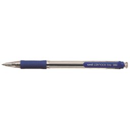 UNI Golyóstoll, 0,4 mm, nyomógombos, UNI "SN-101 Laknock Fine", kék