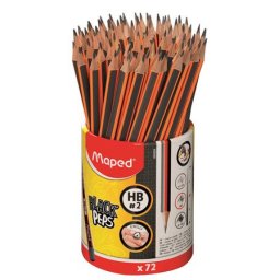 MAPED Grafitceruza, ceruzatartó, HB, háromszögletű, MAPED "Black'Peps"