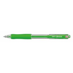 UNI Golyóstoll, 0,3 mm, nyomógombos, UNI "SN-100 Laknock", zöld