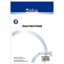 VICTORIA PAPER Önátírótömb, A5, 50x2 lap, VICTORIA PAPER