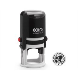 COLOP Bélyegző, kör, COLOP " Printer R 30", fekete cserepárnával