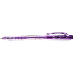 STABILO Golyóstoll, 0,38 mm, nyomógombos, STABILO "Liner 308", lila