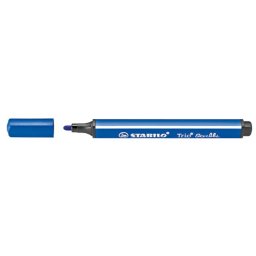 STABILO Filctoll, 1,5-2 mm, rugós hegy, STABILO "Trio Scribbi", kék