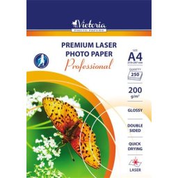 VICTORIA PAPER Fotópapír, lézer, A4, 200 g, fényes, kétoldalas, VICTORIA PAPER "Professional"
