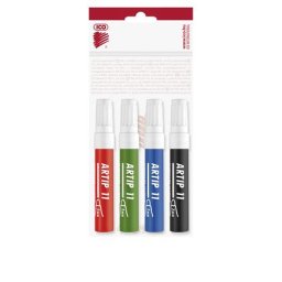 ICO Flipchart marker készlet, 1-3 mm, kúpos, ICO "Artip 11", 4 különböző szín