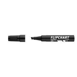 ICO Flipchart marker, 1-4 mm, vágott, ICO "Artip 12", fekete