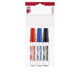 ICO Tábla- és flipchart marker készlet, 1-3 mm, kúpos, ICO "Plan", 3 különböző szín