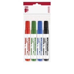ICO Tábla- és flipchart marker készlet, 1-3 mm, kúpos, ICO "Plan 11 XXL", 4 különböző szín
