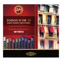 KOH-I-NOOR Porpasztell-kréta, puha, KOH-I-NOOR "Toison 8514/24", 24 különböző szín