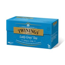 TWININGS Fekete tea, 25x2 g, TWININGS "Lady grey"