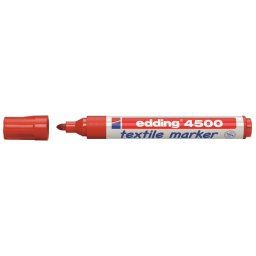 EDDING Textilmarker, 2-3 mm, kúpos, EDDING "4500", piros