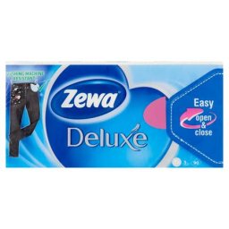 ZEWA Papír zsebkendő, 3 rétegű, 90 db, ZEWA "Deluxe", illatmentes