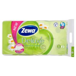 ZEWA Toalettpapír, 3 rétegű, kistekercses, 8 tekercs, ZEWA "Deluxe, kamilla