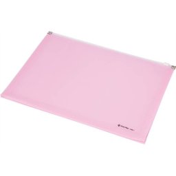 PANTA PLAST Irattartó tasak, A4, PP, cipzáras, talpas, PANTA PLAST, pasztell rózsaszín