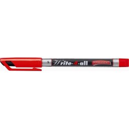STABILO Alkoholos marker, 0,4 mm, kúpos, STABILO "Write-4-all", piros