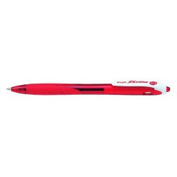 PILOT Golyóstoll, 0,22 mm, nyomógombos, PILOT "Rexgrip", piros