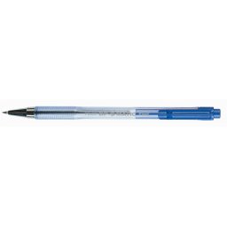 PILOT Golyóstoll, 0,27 mm, nyomógombos, átlátszó tolltest, PILOT "BP-S Matic", kék