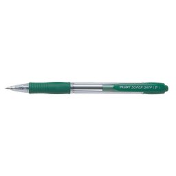 PILOT Golyóstoll, 0,22 mm, nyomógombos, PILOT "Super Grip", zöld