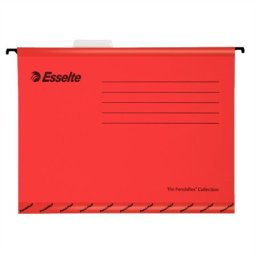 ESSELTE Függőmappa, A4, karton, ESSELTE "Classic", piros
