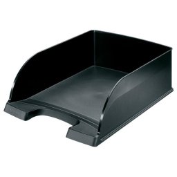 LEITZ Irattálca, műanyag, LEITZ "Plus Jumbo", fekete