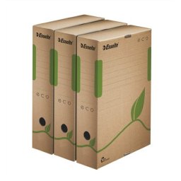 ESSELTE Archiválódoboz, A4, 80 mm, karton, ESSELTE "Eco", barna
