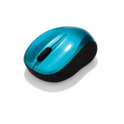 VERBATIM Egér, vezeték nélküli, optikai, közepes méret, USB, VERBATIM "Go", karibikék