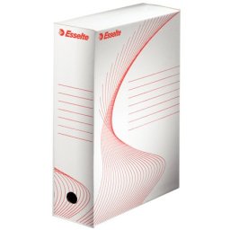 ESSELTE Archiválódoboz, A4, 100 mm, karton, ESSELTE "Standard", fehér