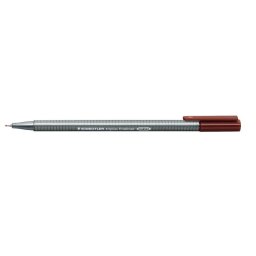 STAEDTLER Tűfilc, 0,3 mm, STAEDTLER "Triplus 334", középbarna