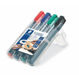 STAEDTLER Alkoholos marker készlet, 2 mm, kúpos, STAEDTLER "Lumocolor(R) 352", 4 különböző szín