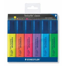 STAEDTLER Szövegkiemelő készlet, 1-5 mm, STAEDTLER "Textsurfer Classic 364", 6 különböző szín