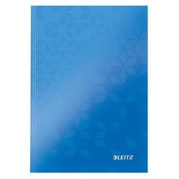 LEITZ Beíró, A5, vonalas, 80 lap, keményfedeles, LEITZ "Wow", kék