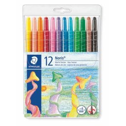 STAEDTLER Zsírkréta, kitekerhető, STAEDTLER "Noris(R) 221", 12 különböző szín